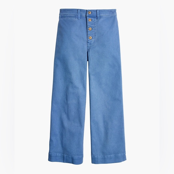 NWT Emmett Wide-Leg Crop Pants: Button-Front Edition - Picture 4 of 7